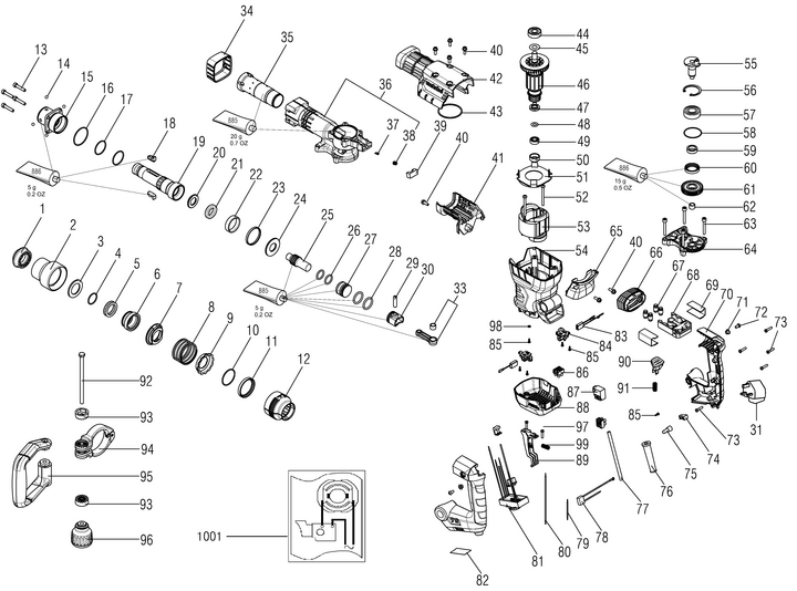 Vue éclatée METABO 00147000#01