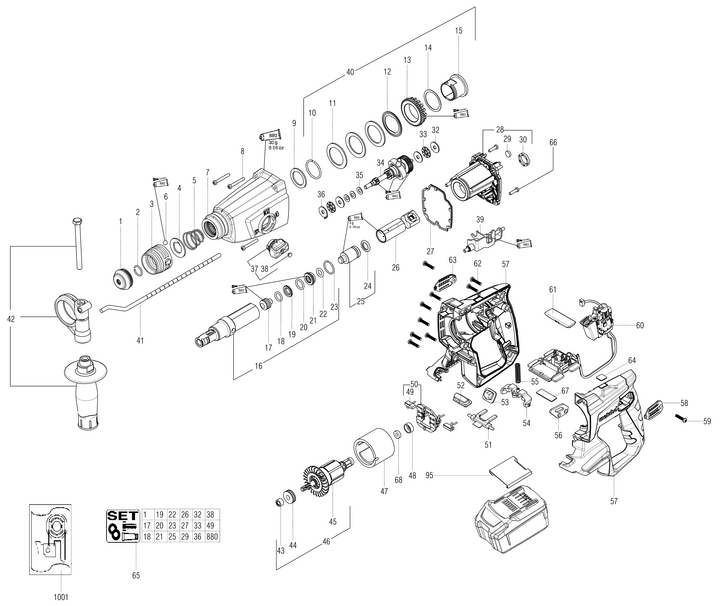 Vue éclatée METABO 00210000#01