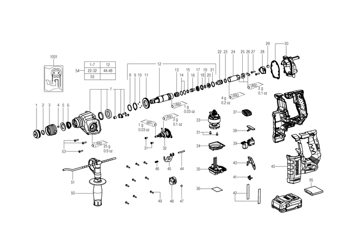 Vue éclatée METABO 00324000#01