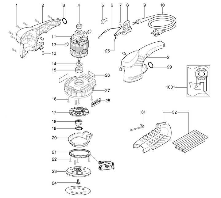 Vue éclatée METABO 00325000#01