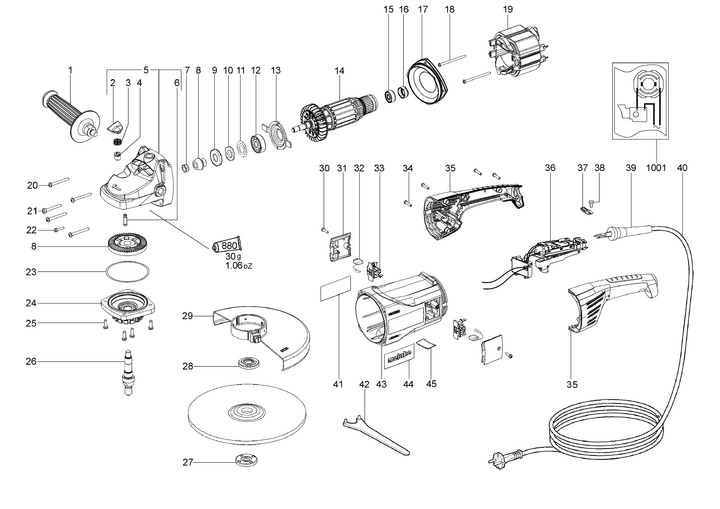 Vue éclatée METABO 00379000#01