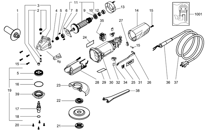 Vue éclatée METABO 00446000#01