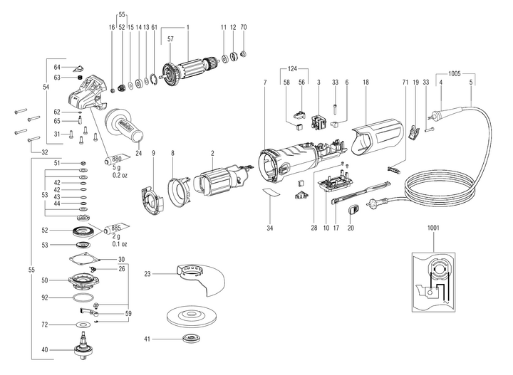 Vue éclatée METABO 00534001#01