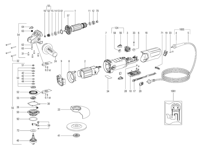 Vue éclatée METABO 00535001#01