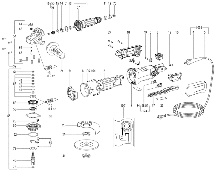 Vue éclatée METABO 00547000#01