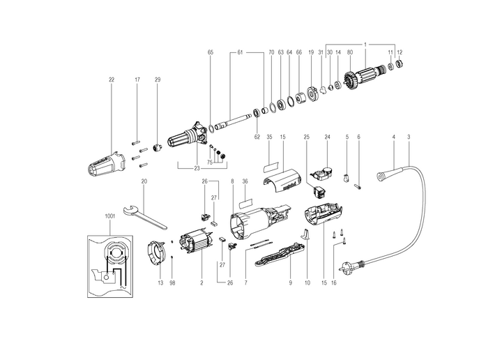 Vue éclatée METABO 00617001#01