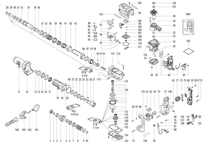 Vue éclatée METABO 00767180#01