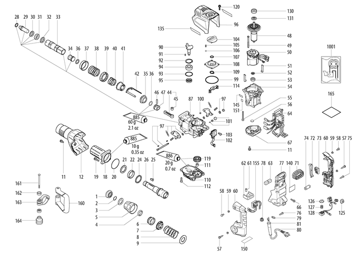 Vue éclatée METABO 00769000#01