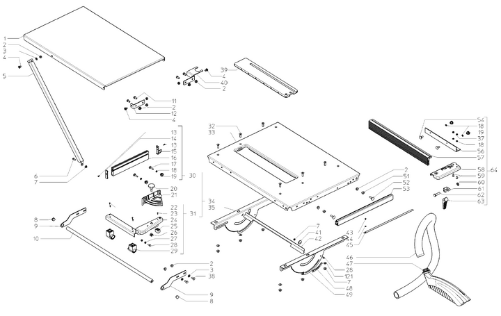 Vue éclatée METABO 010315330010#01