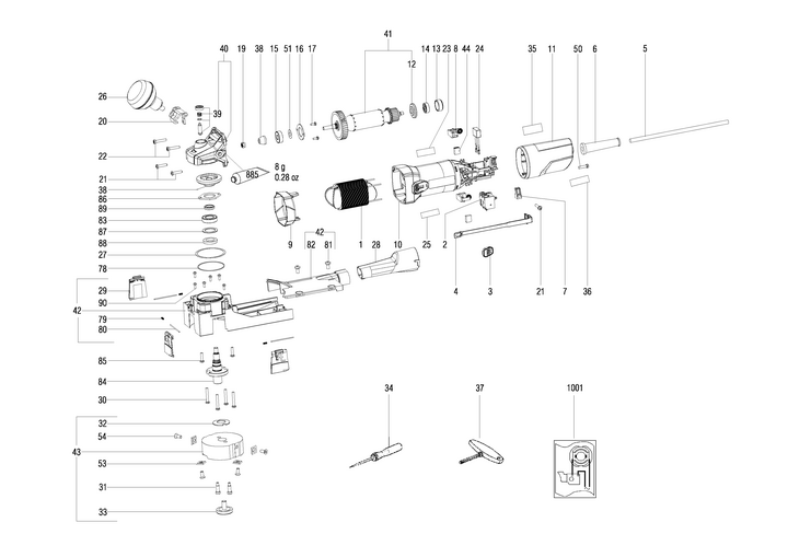 Vue éclatée METABO 01049000#01