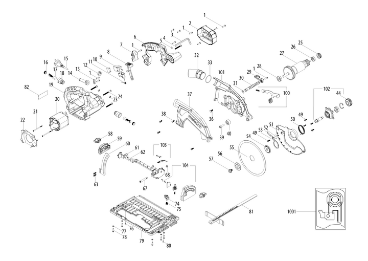 Vue éclatée METABO 01066000#01