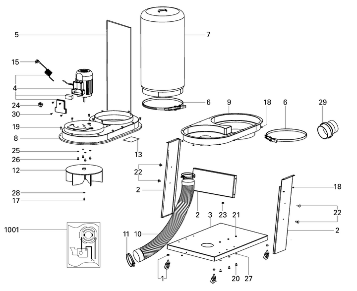 Vue éclatée METABO 01205001#01