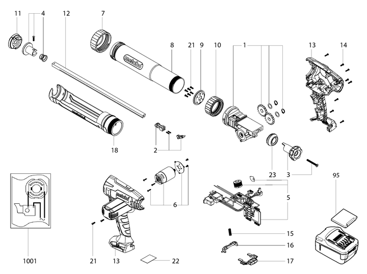 Vue éclatée METABO 01206000#01