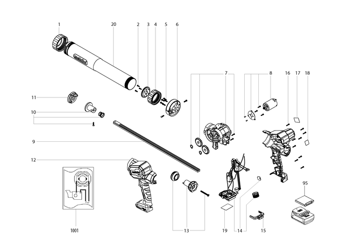 Vue éclatée METABO 01218000#01