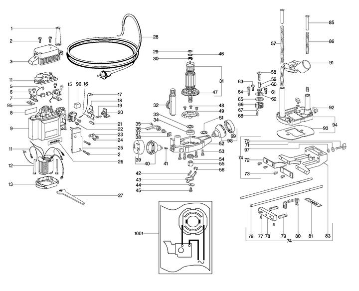 Vue éclatée METABO 01229002#01