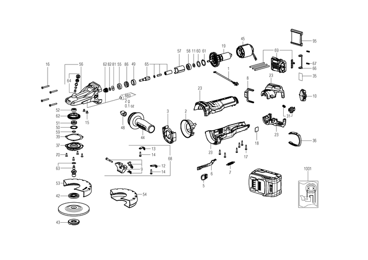 Vue éclatée METABO 01308000#01