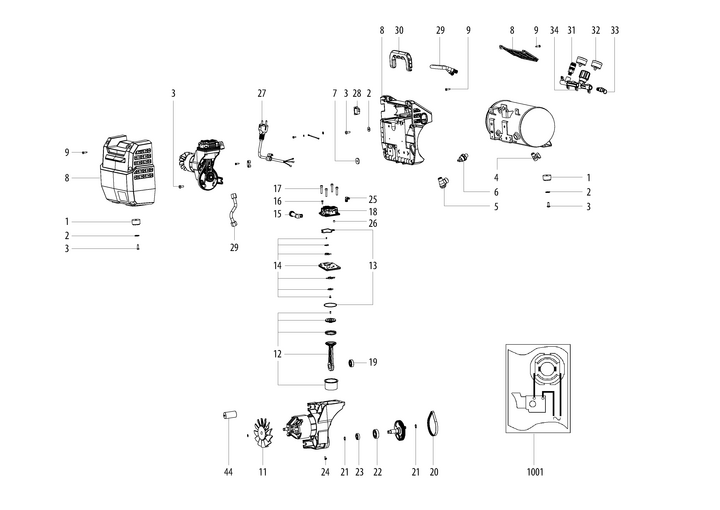 Vue éclatée METABO 01501180#01