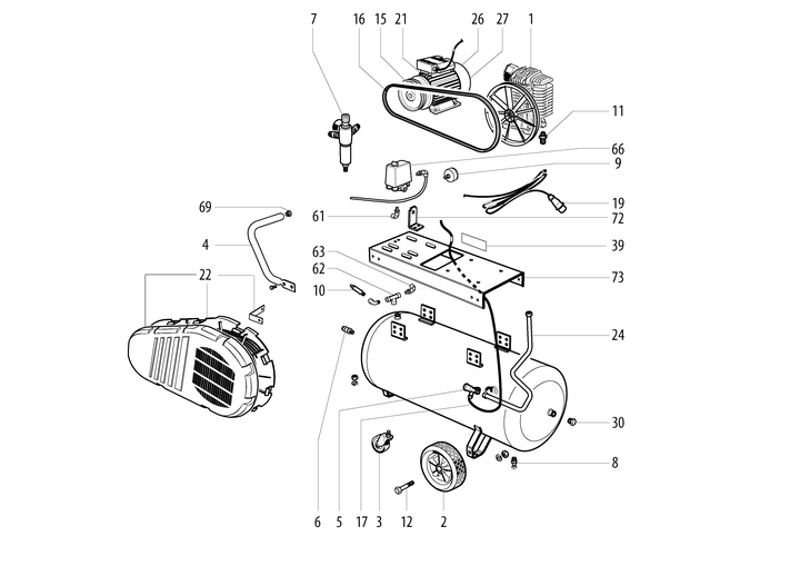 Vue éclatée METABO 01539001#01