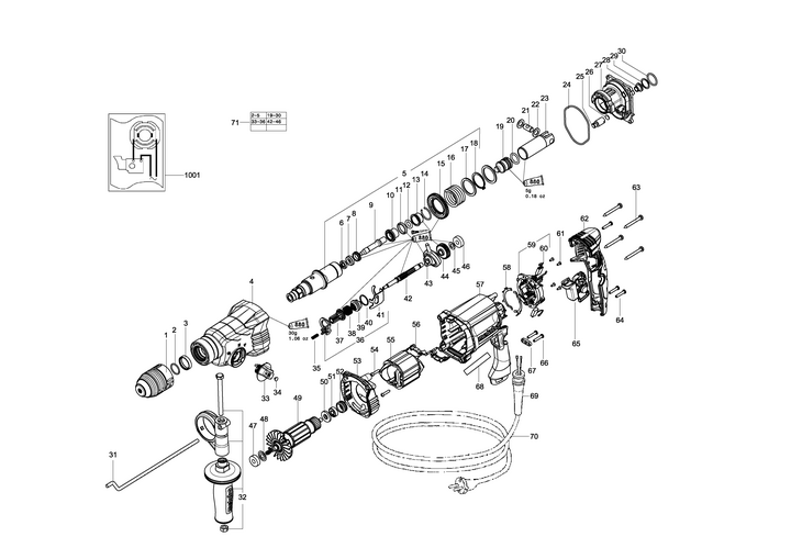 Vue éclatée METABO 01740000#01