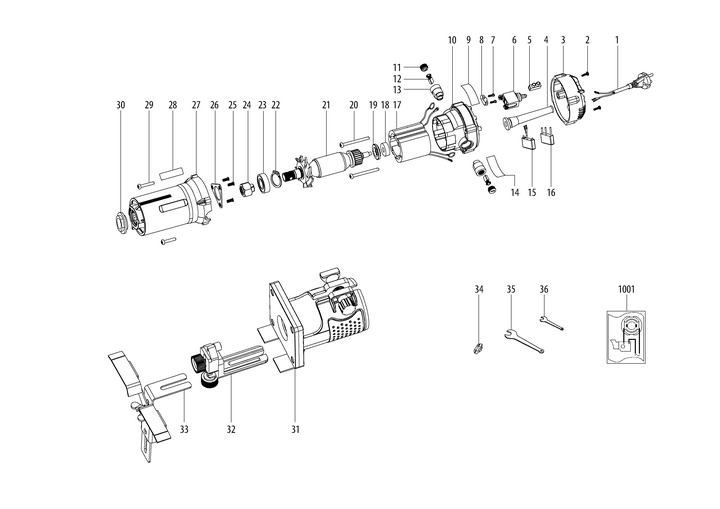 Vue éclatée METABO 01741180#01