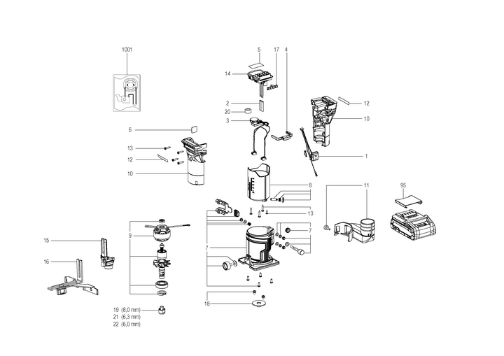 Vue éclatée METABO 01742000#01