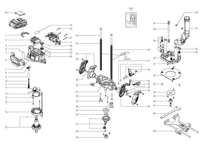 Vue éclatée METABO 01743000#01