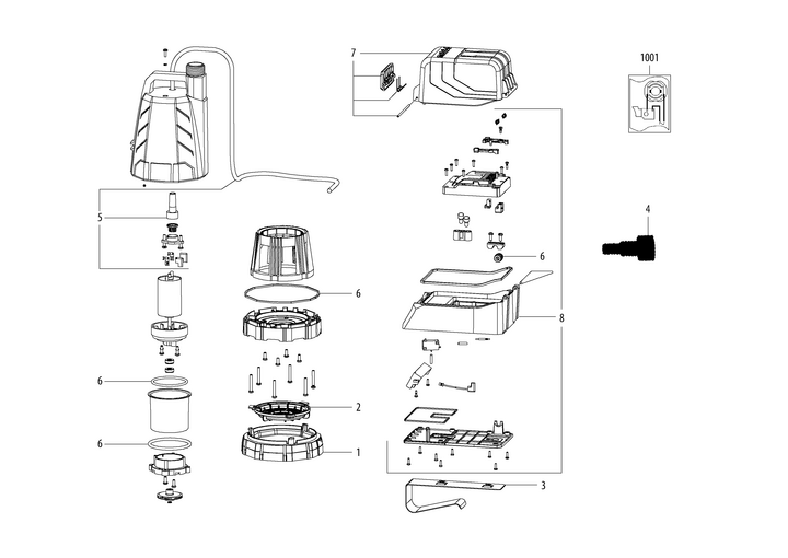 Vue éclatée METABO 01748000#01
