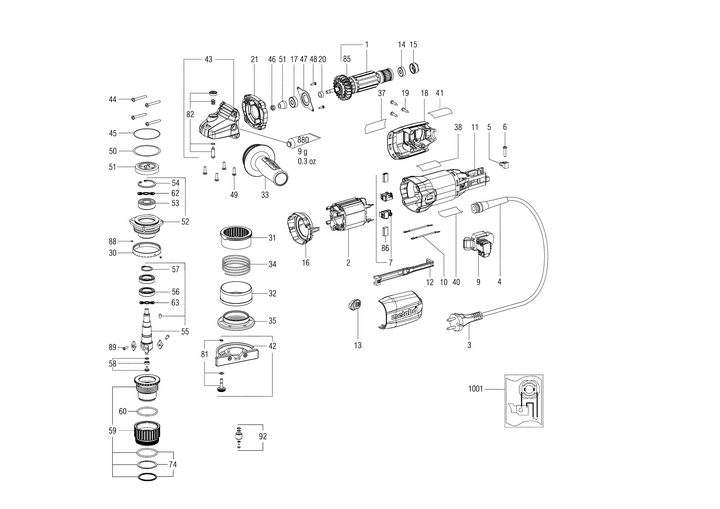 Vue éclatée METABO 01751001#01