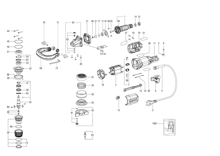 Vue éclatée METABO 01751003#01