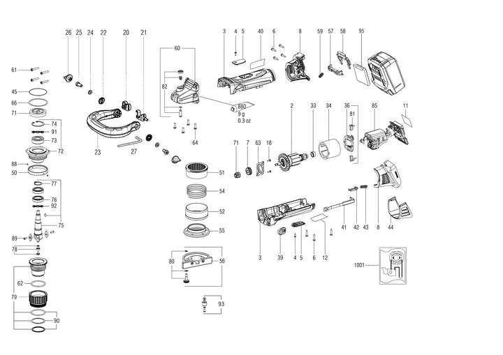 Vue éclatée METABO 01754001#01