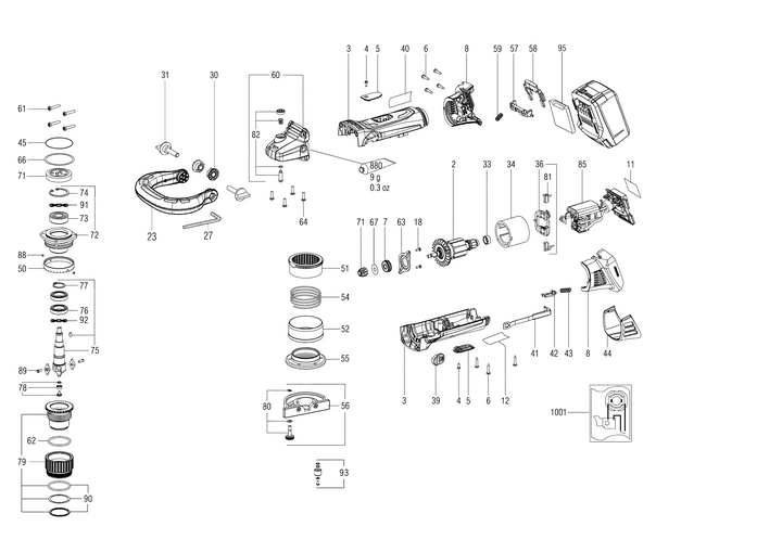 Vue éclatée METABO 01754002#01