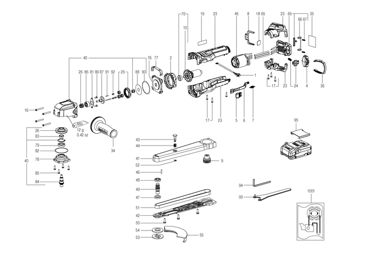 Vue éclatée METABO 01765000#01