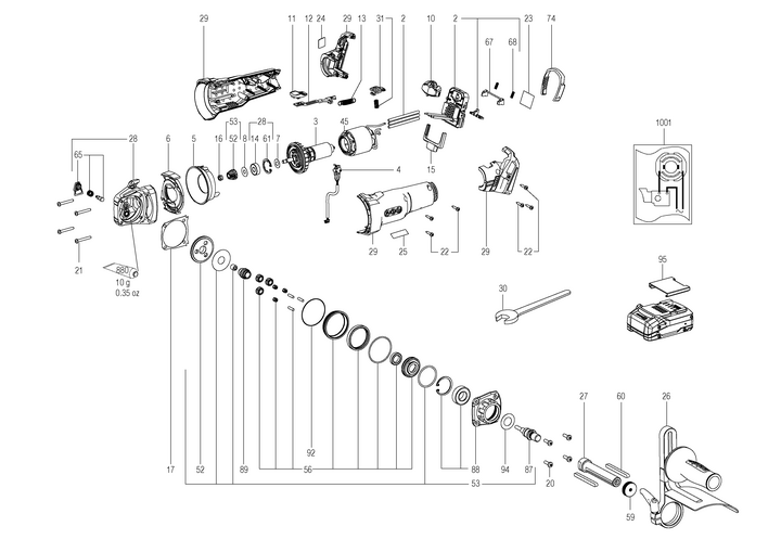 Vue éclatée METABO 01766000#01