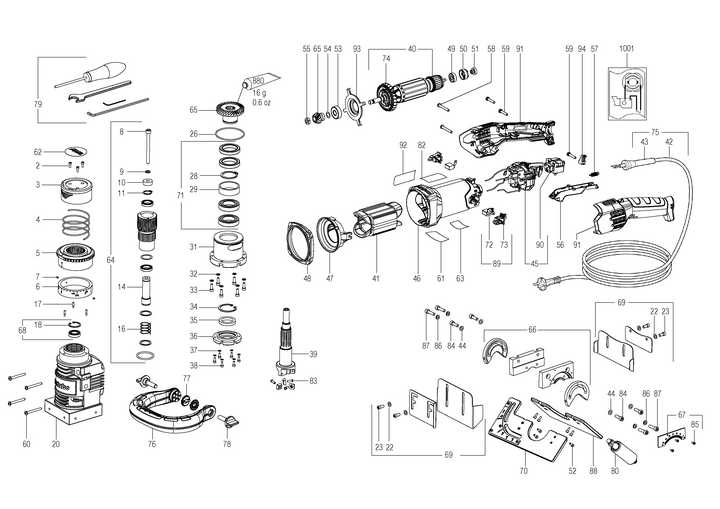 Vue éclatée METABO 01770000#01