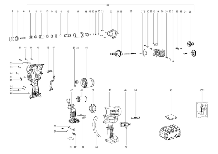 Vue éclatée METABO 01788000#01