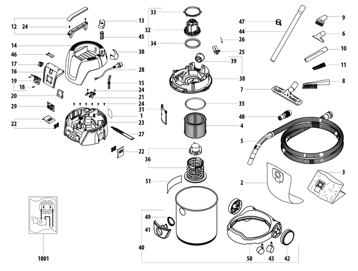 Vue éclatée METABO 02015180#01