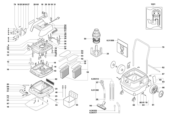 Vue éclatée METABO 02045000#01