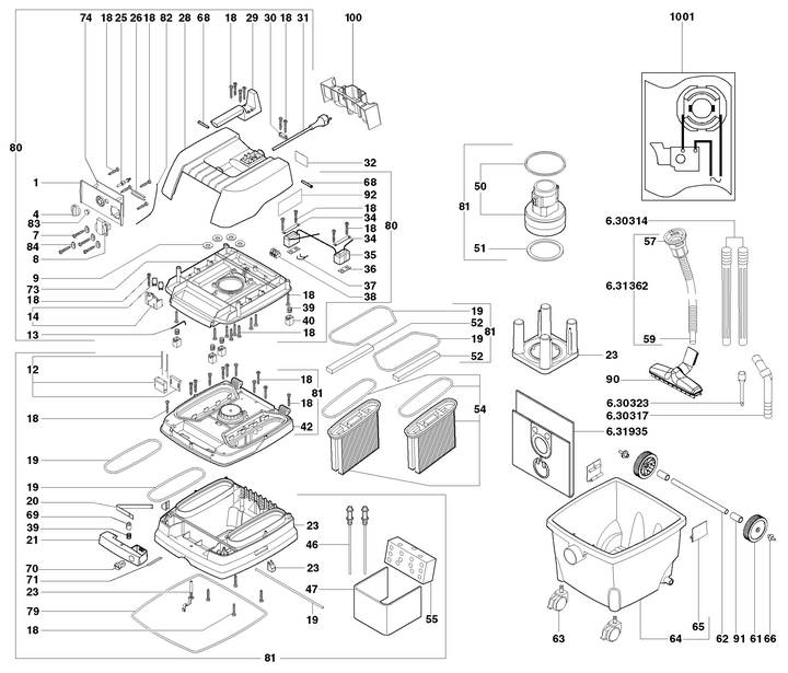 Vue éclatée METABO 02070000#01