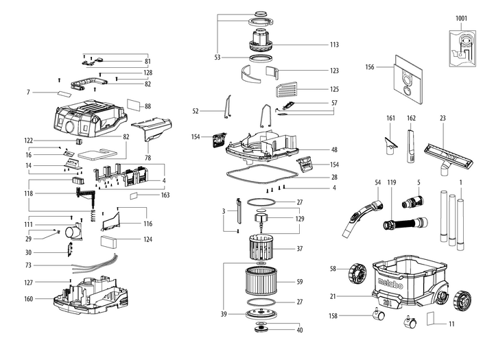 Vue éclatée METABO 02071000#01