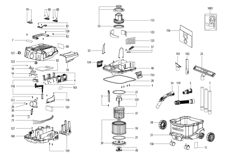Vue éclatée METABO 02072000#01