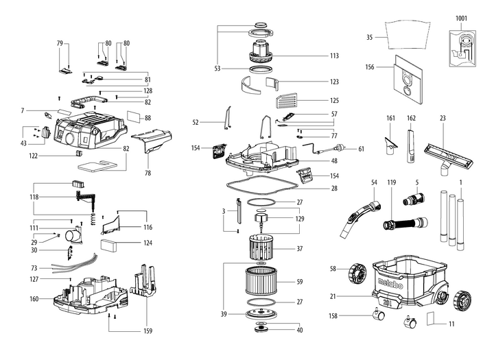 Vue éclatée METABO 02085000#01