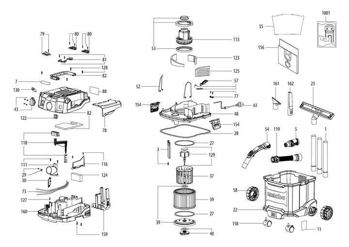 Vue éclatée METABO 02086000#01