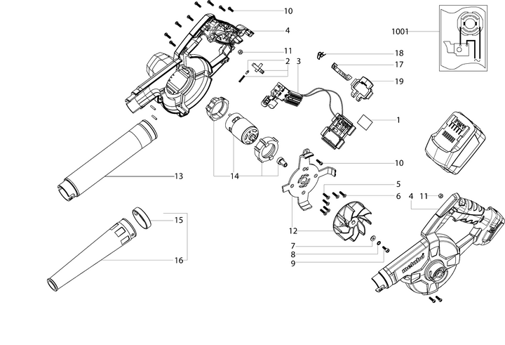 Vue éclatée METABO 02242000#01