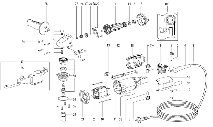 Vue éclatée METABO 02244001#01