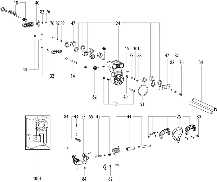 Vue éclatée METABO 02540180#01