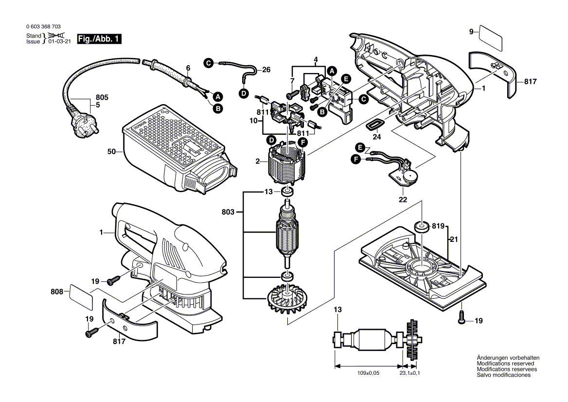 Vue éclatée Bosch PSS240AE 0603368780#01