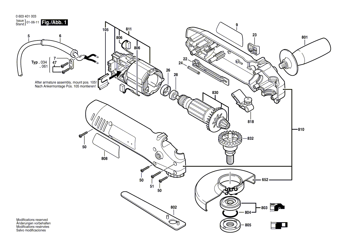 Vue éclatée Bosch PWS650 0603401902#01