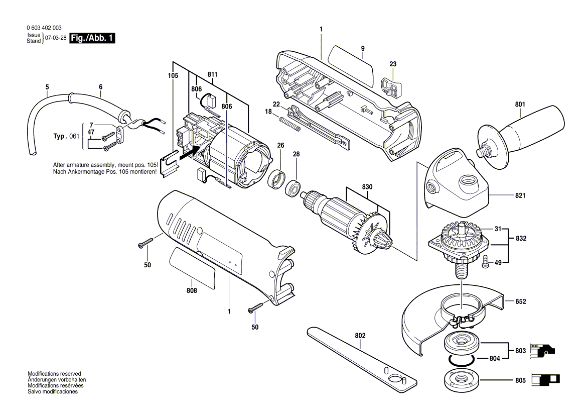 Vue éclatée Bosch PWS700 0603402902#01