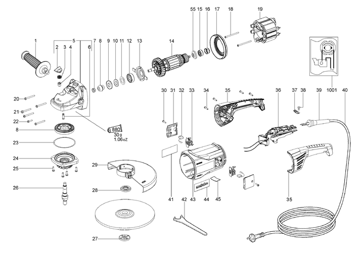 Vue éclatée METABO 06421260#01
