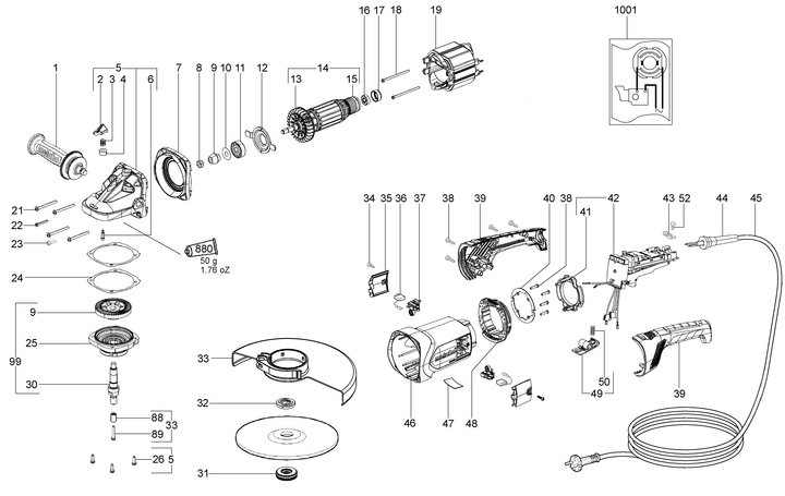 Vue éclatée METABO 06475260#01